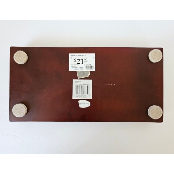 Croscill Home Imperial Bedding Coord Wood Dressing Tray Vanity Night Stand Red - Picture 14 of 16